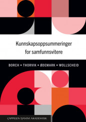 Kunnskapsoppsummeringer for samfunnsvitere av Anita Borch, Camilla Thorvik, Sabine Wollscheid og Ingjerd Legreid Ødemark (Heftet)