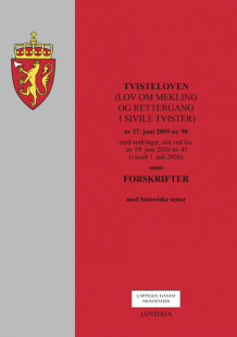 Tvisteloven (lov om mekling og rettergang i sivile tvister) m/forskrifter (Heftet)